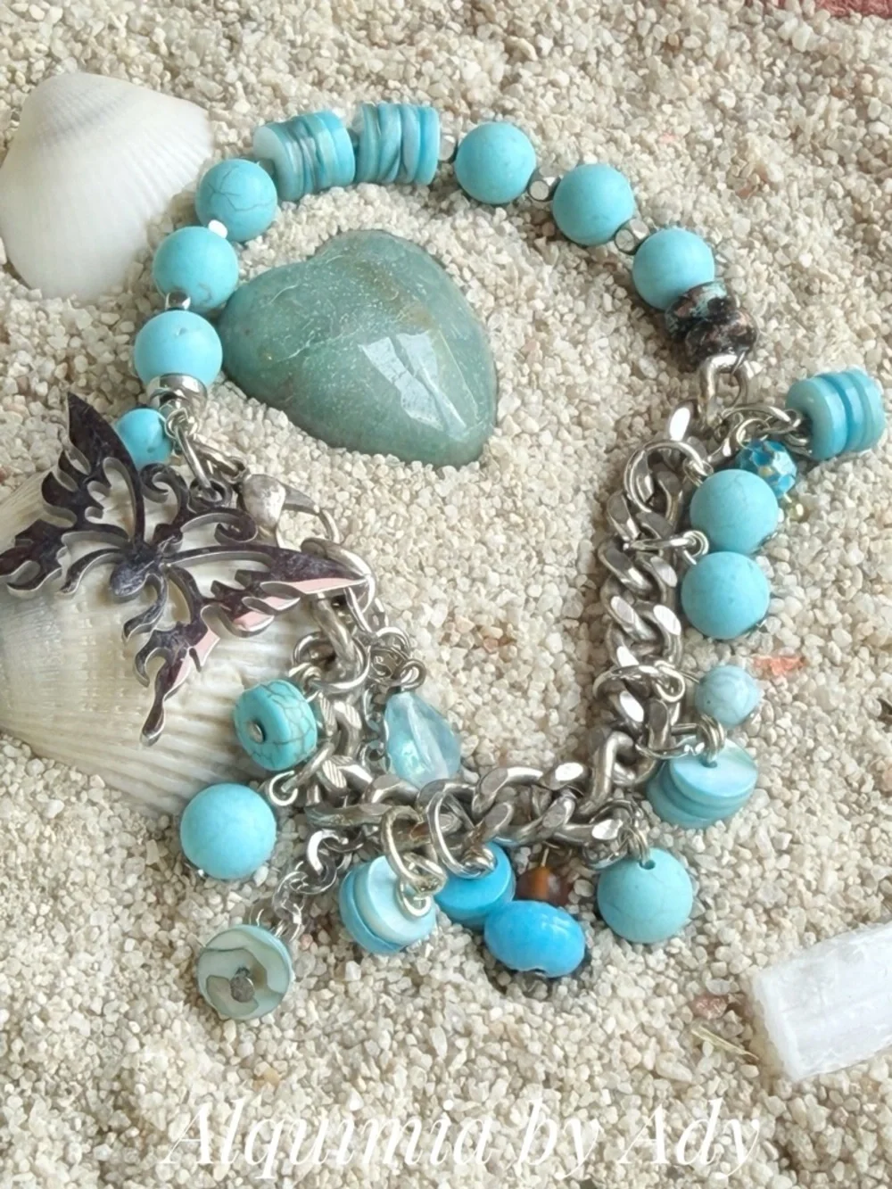 Alquimia Turquoise Bead & Charm Bracelet